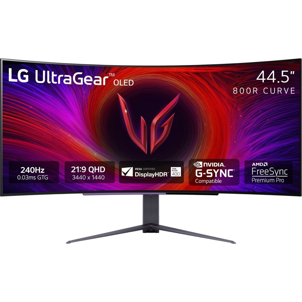 LG 45GS96QB-B 45" UW-QHD (3440x1440) 240Hz 1ms Curved OLED G-Sync Monitor, Black (New, Open Box)