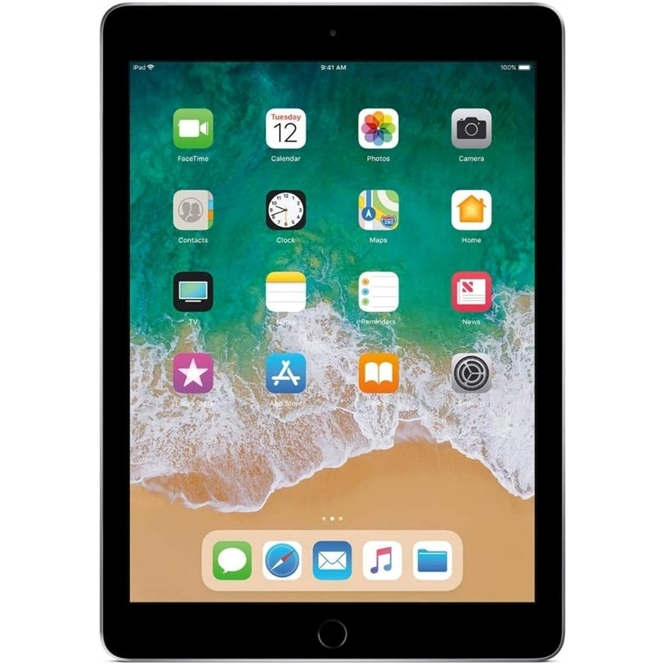 Apple iPad 6th Gen 9.7" Tablet 128GB WiFi Unlocked, Space Gray (Refurbished - Fair)