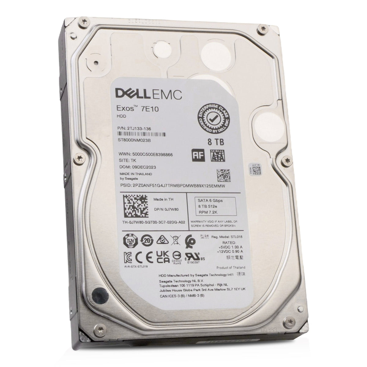 Seagate ST8000NM023B 3.5" 8TB 7200RPM SATA III HDD (Refurbished - Excellent)