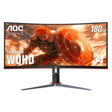 AOC - CU34G2XP 34" VA Curved Gaming Monitor, WQHD (3440x1440), 180Hz, 1ms, Freesync, HDR 400 (New)