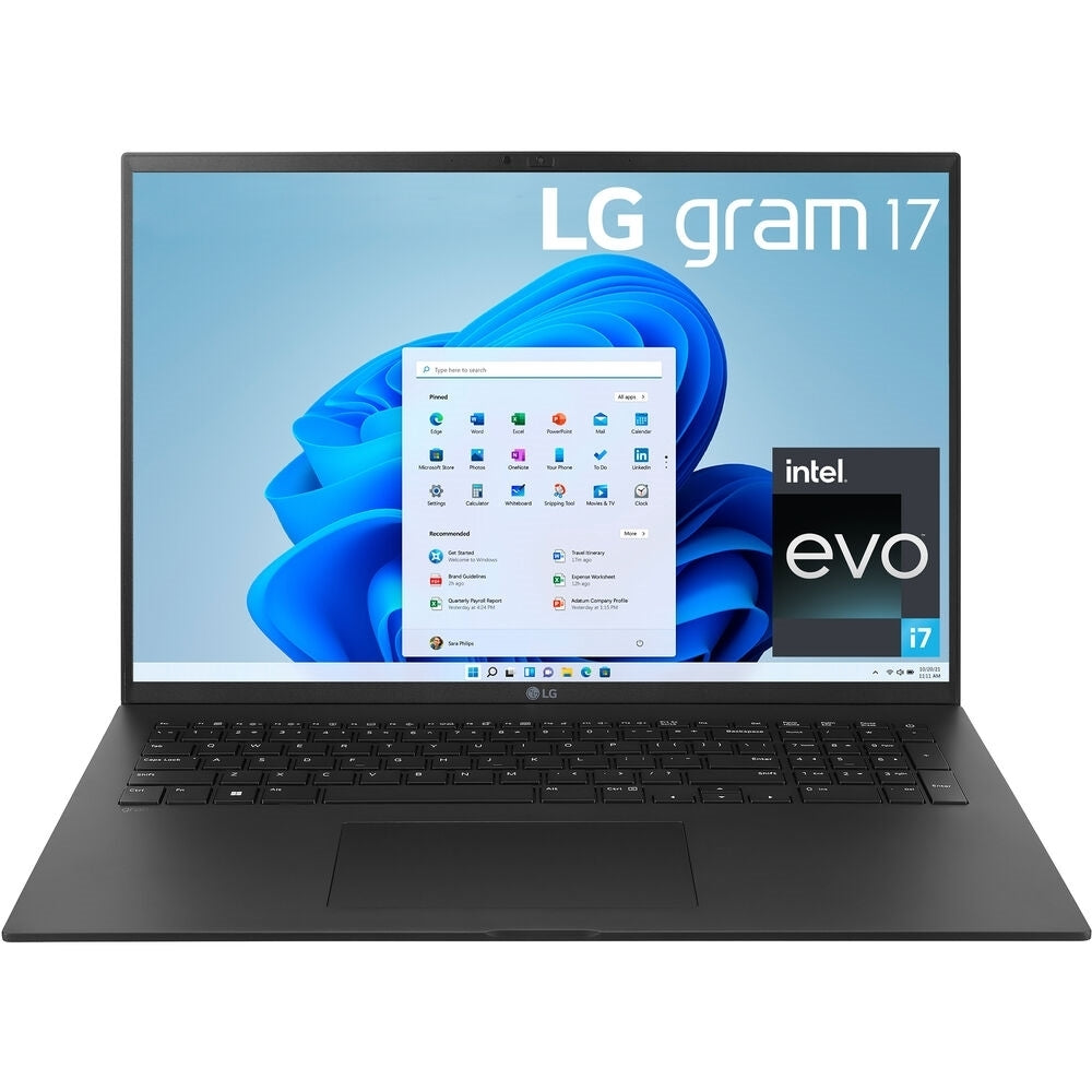 LG Gram 17Z90Q 17" 16GB 256GB SSD Core™ i7-1260P 2.1GHz WIN11H, Black (Refurbished - Very Good)