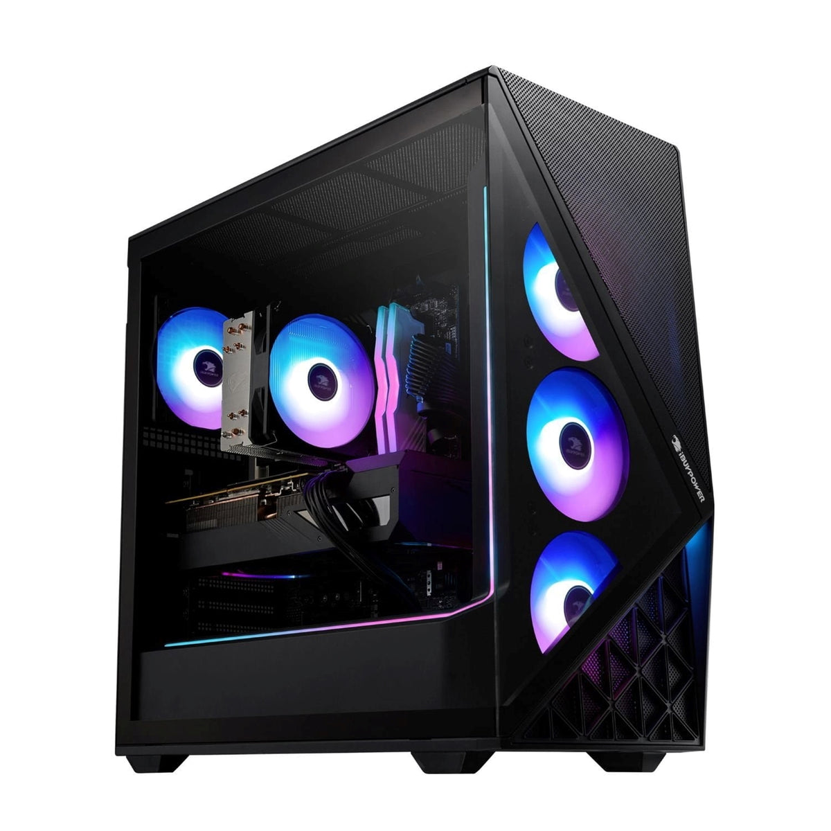iBUYPOWER Slate 9 Mesh (32GB, 1TB SSD, Ryzen 7 9700X, RX 9060 XT) Win11P, Black (Refurbished - Excellent)