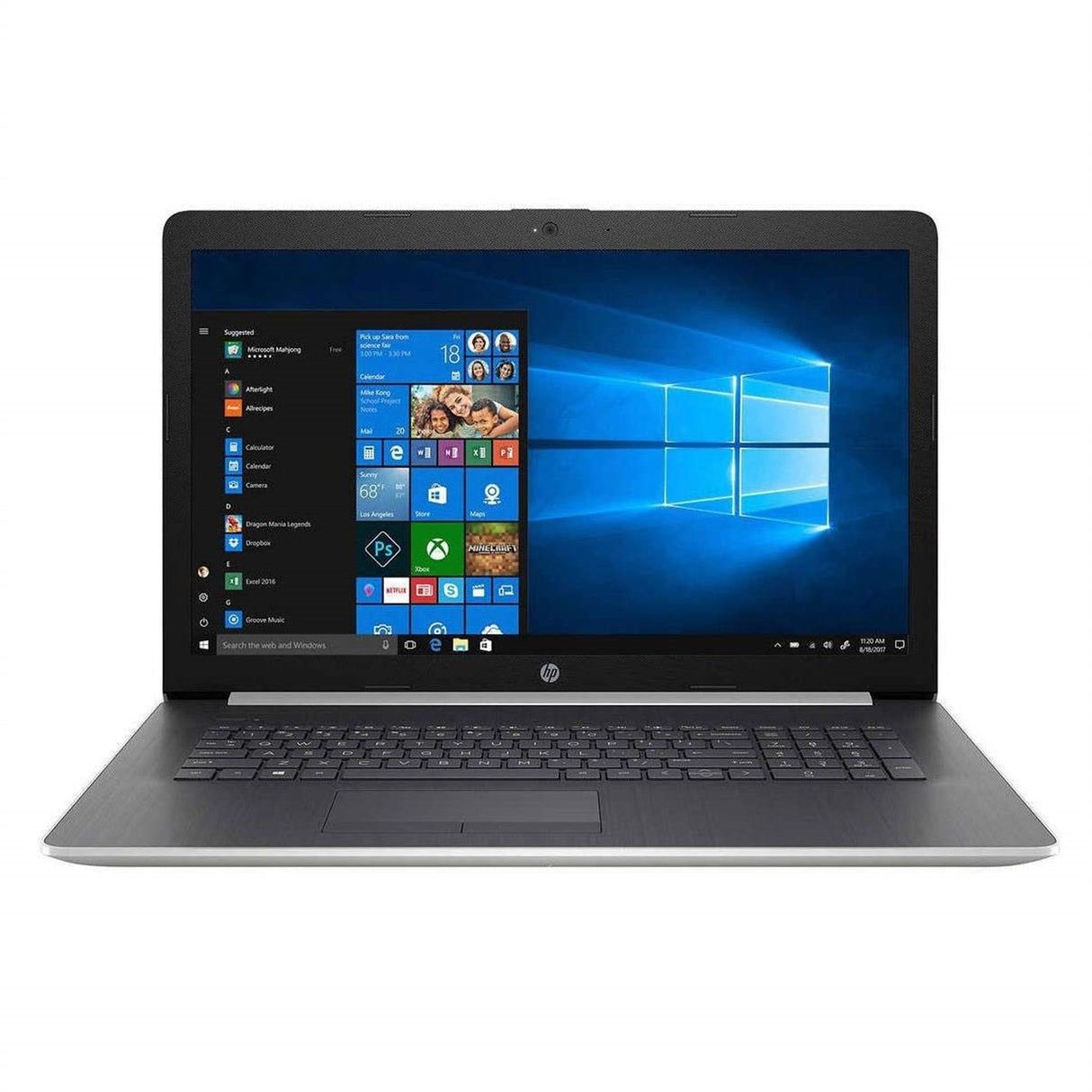 HP 17-BY0053CL 17.3" Touch 16GB 256GB SATA Core™ i5-8250U 1.8GHz WIN11P, Silver (Refurbished - Fair)