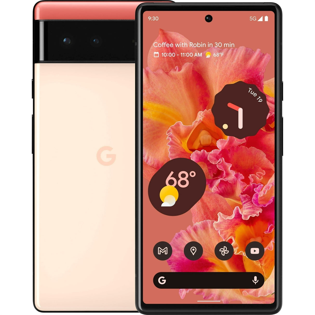 Google Pixel 6 128GB 6.4" 5G Unlocked, Kinda Coral (Refurbished - Premium)