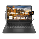 HP 14-FQ1003CL 14" Touch 16GB 1TB SSD AMD Ryzen™ 3 5300U 3.8GHz WIN11H, Black (Refurbished - Fair)