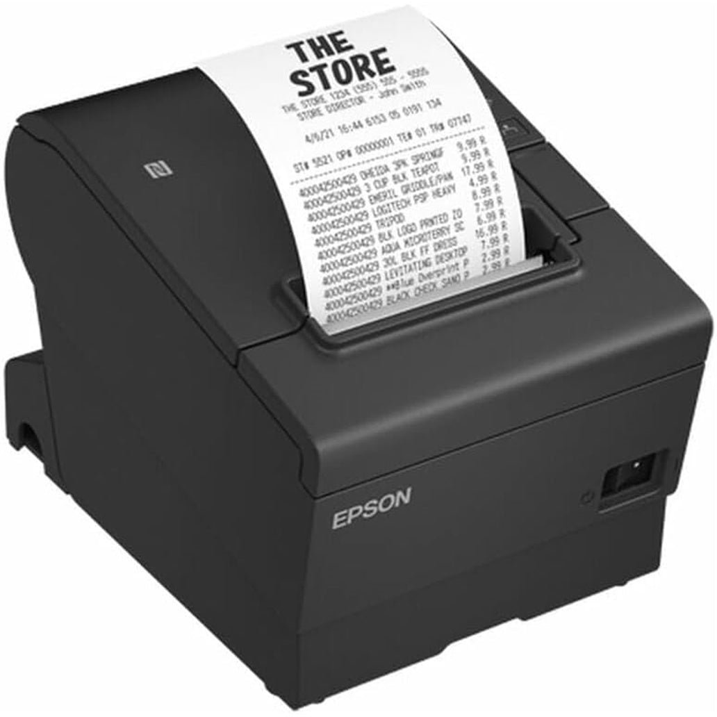 Epson TM-T88VII (112) Direct Thermal POS Printer, USB and Ethernet, 180 x 180 DPI, 500 mm/sec, Black (Refurbished - Very Good)