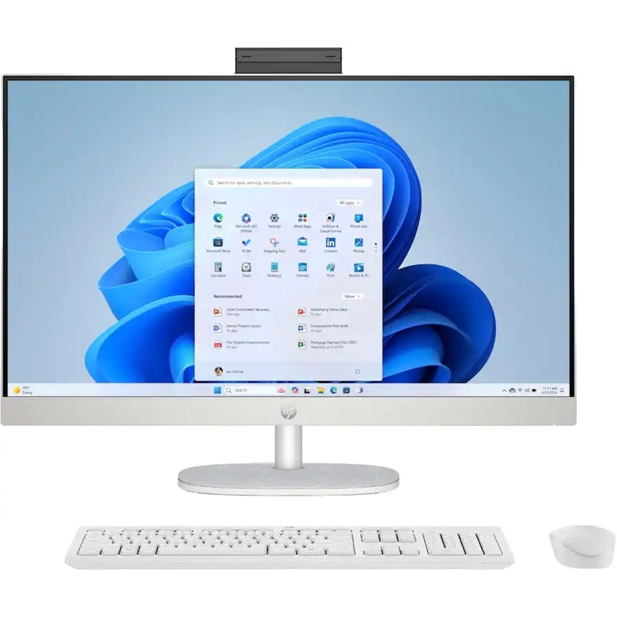 HP 27-cr2034 27" Touch All-in-One PC (Core Ultra 5, 8GB, 512GB SSD, White) (New)