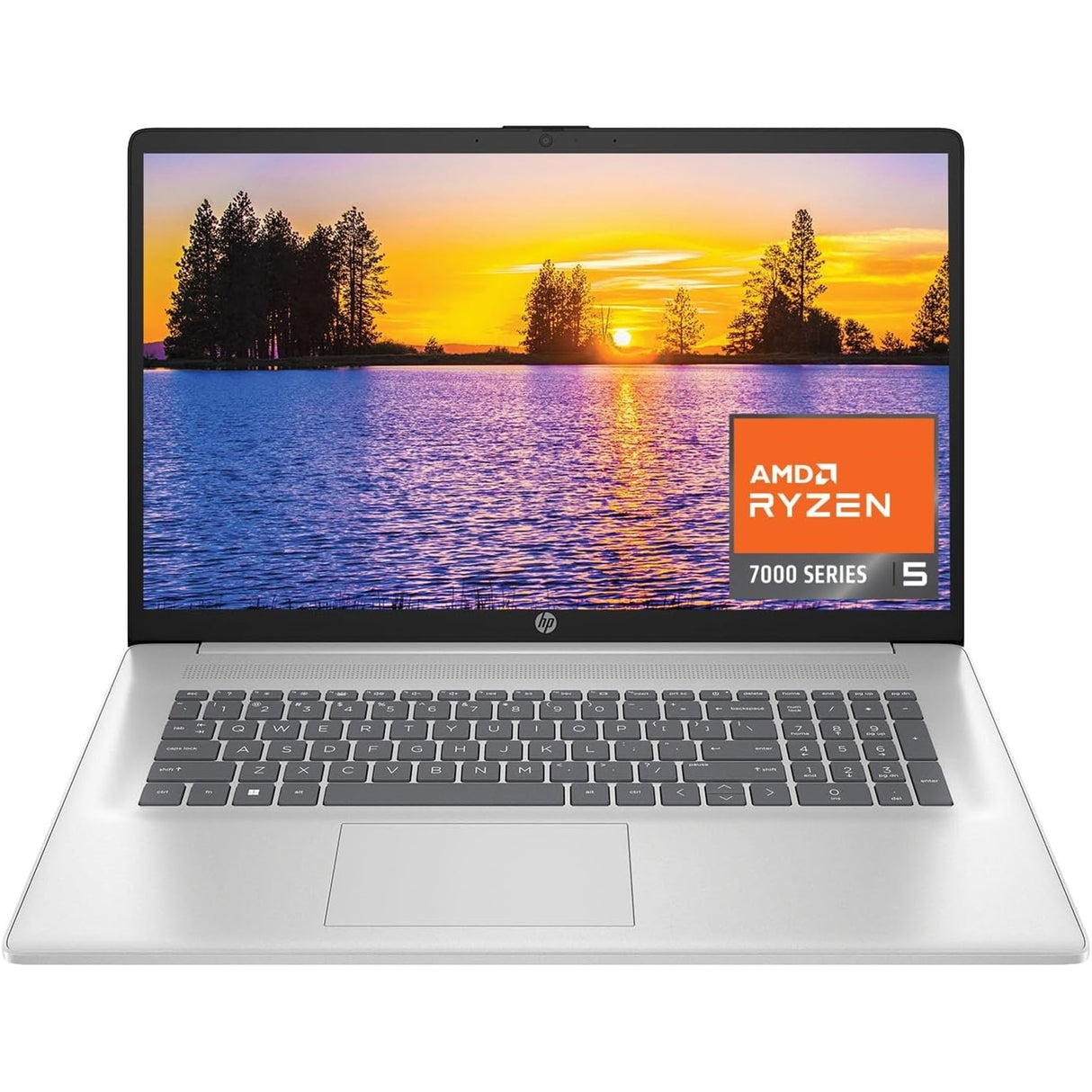 HP 17-CP2099NR 17.3" 16GB 256GB SSD AMD RYZEN 5 7520U Win11H, Silver (Refurbished - Excellent)