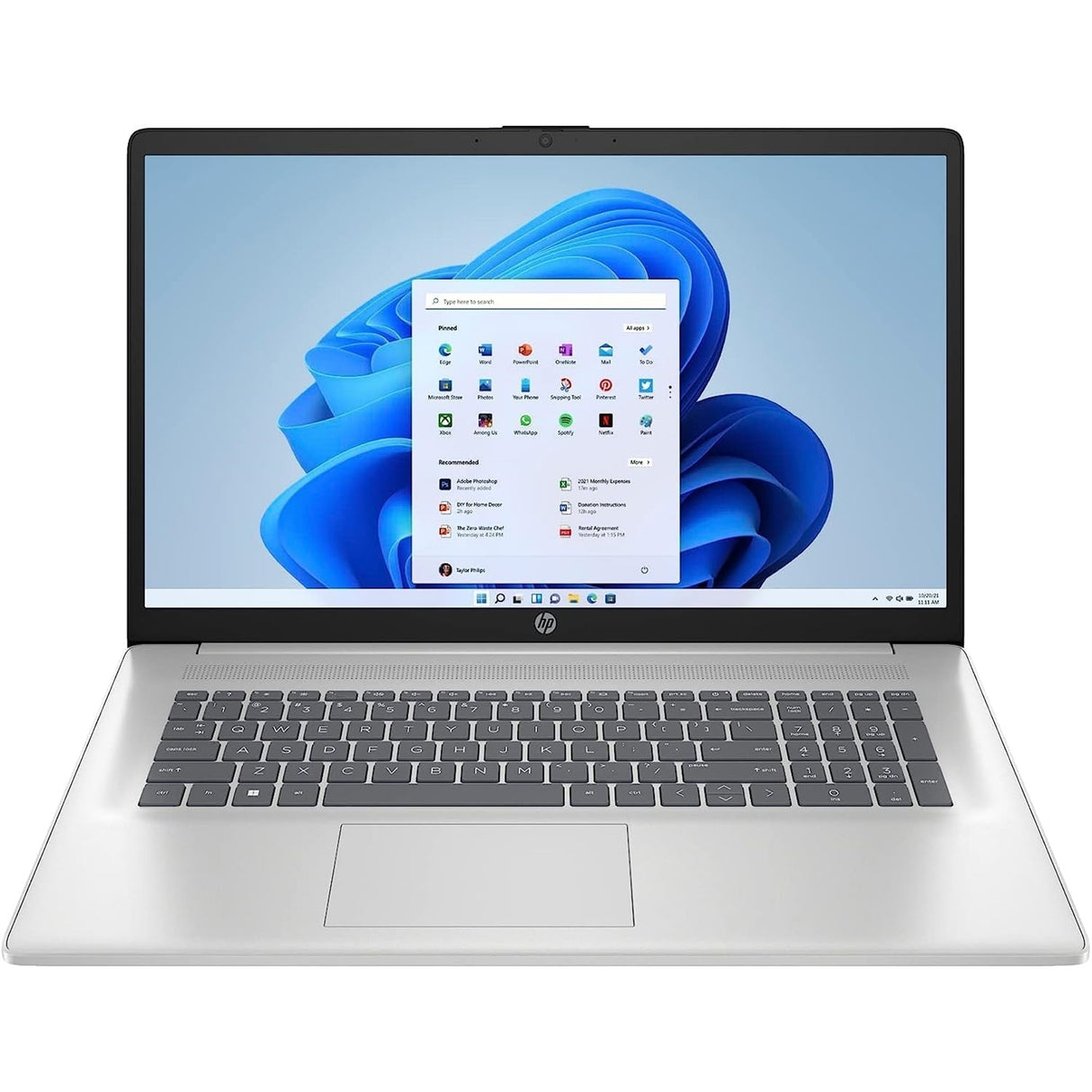 HP 17-CN0003DX 17.3" 8GB 500GB SSD Core™ I3-1125G4 2.4GHz WIN11H, Silver (Refurbished - Fair)