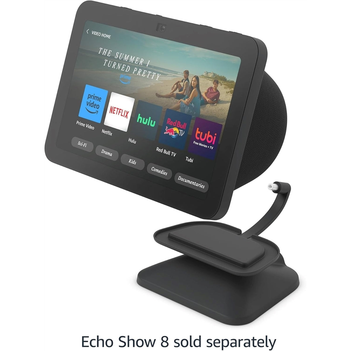 Amazon - Stand for Echo Show 8 (3rd Gen) - Adjustable Stand with USB-C Charging Port (New)