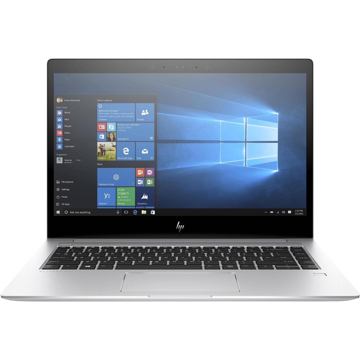 HP EliteBook 1040 G4 14" 16GB 256GB SSD Core™ i7-1355U 1.7GHz WIN11P, Natural Silver (Refurbished - Fair)