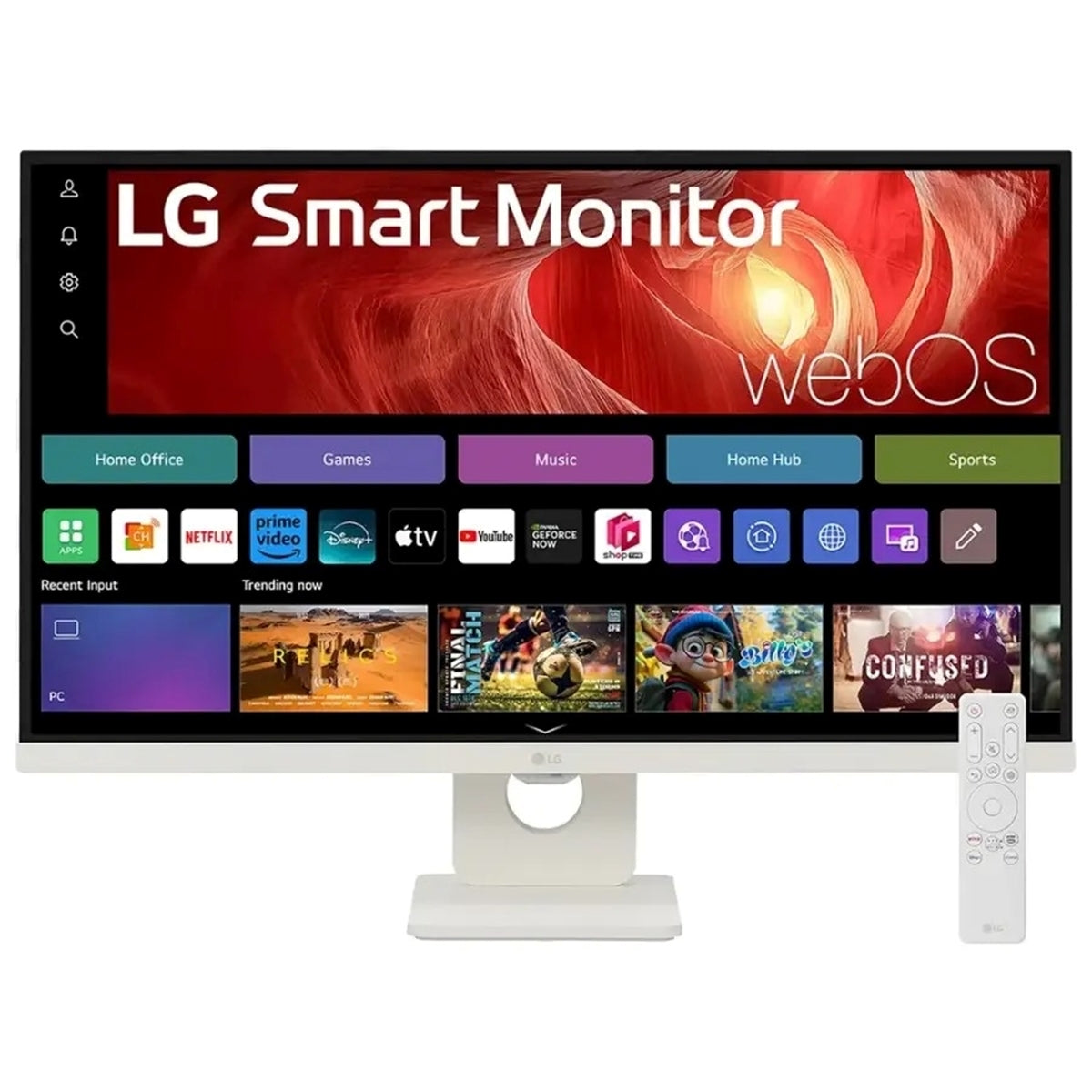 LG - 27" IPS UHD 60Hz 5ms Smart Monitor with HDR10 (HDMI, USB-C) - White (New, Open Box)
