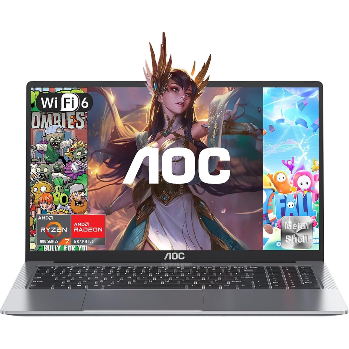 AOC AX16PRO 16.1" 16GB 512GB SSD AMD Ryzen™ 7 5700U 2.1GHz WIN11P, Silver (Refurbished - Excellent)