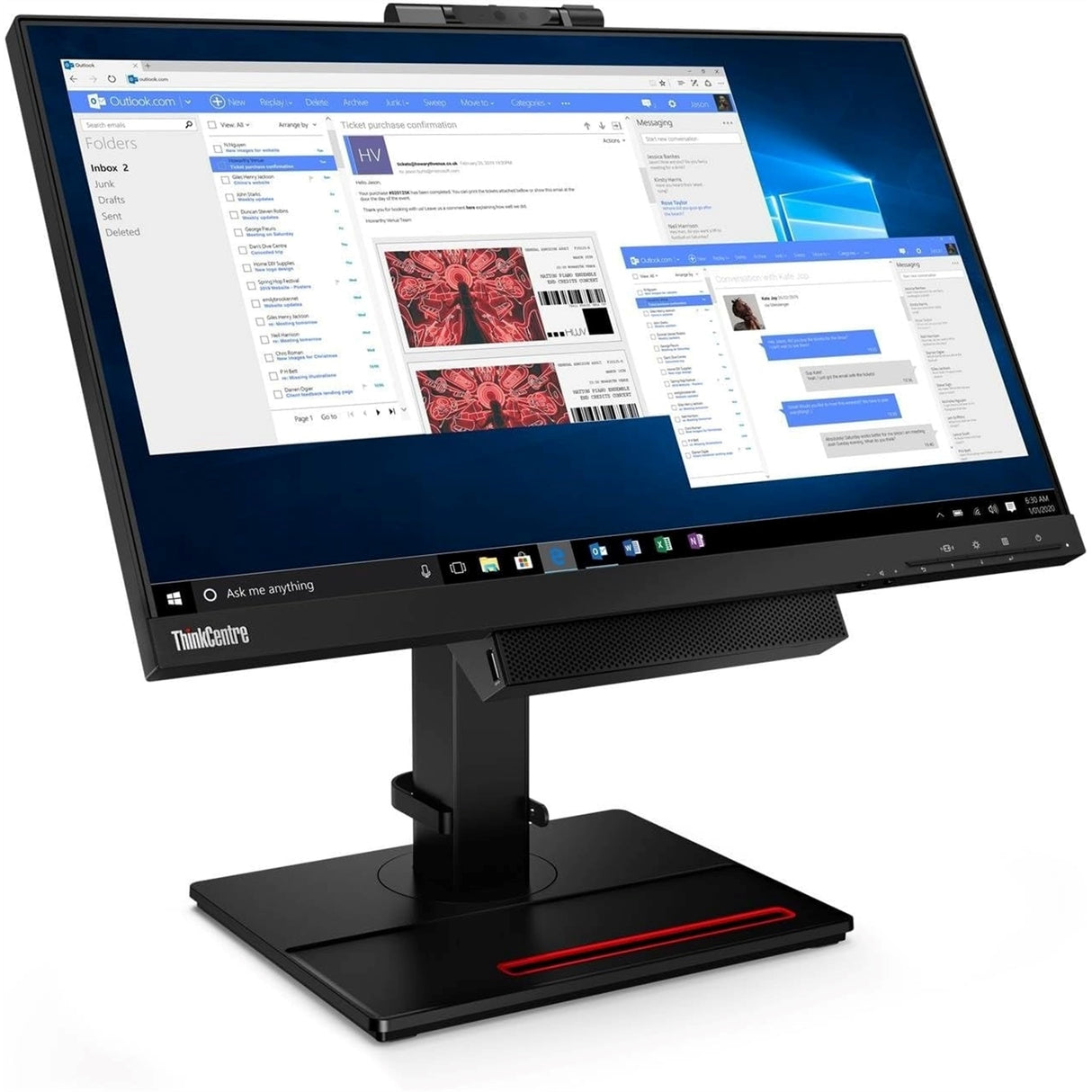Lenovo Thinkcentre Tiny-in-One Gen 4 23.8" Full HD 6ms IPS Monitor, Black (New)