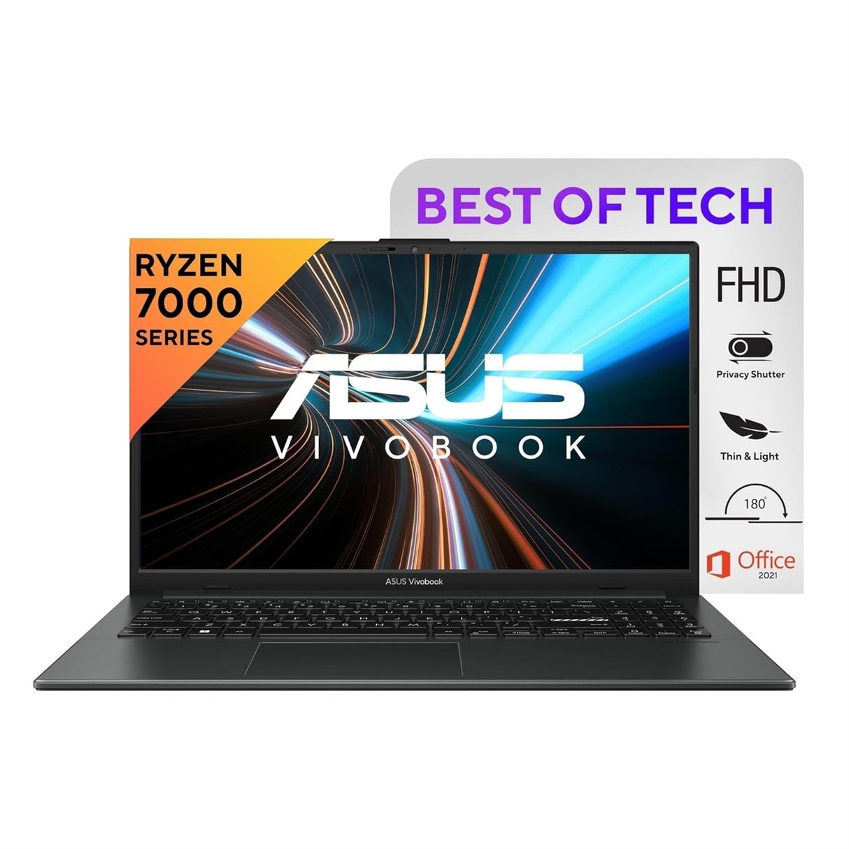 Asus VivoBook Go 15 E1504FA 15.6" 16GB 256GB SSD AMD Ryzen™ 5 7520U 4.3GHz WIN11H, Black (Refurbished - Fair)