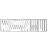 Apple Wired Keyboard with Numeric Keypad (A1243) Integrated 2-Port USB Hub (Refurbished - Excellent)