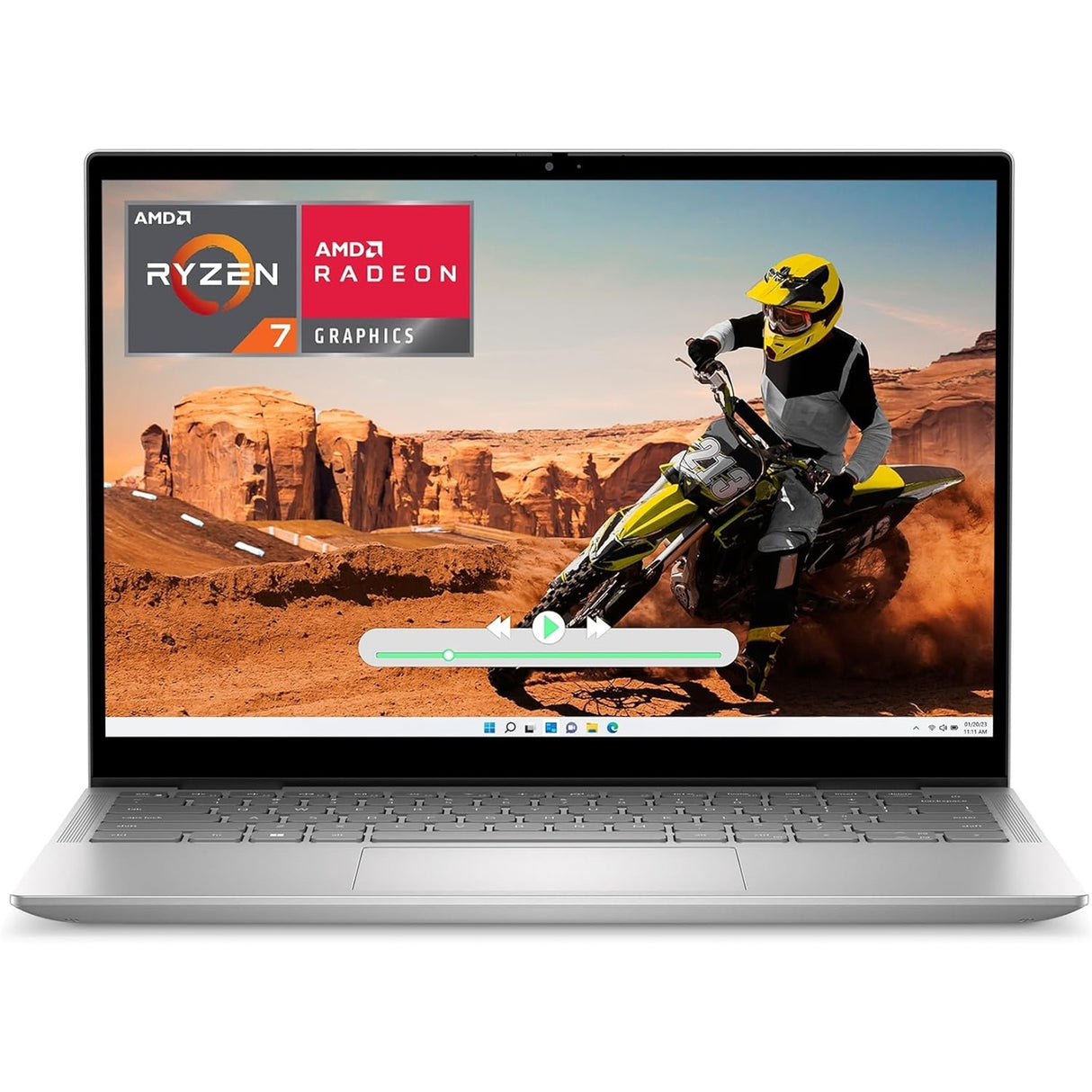 Dell Inspiron 7435 14" Touch 16GB 512GB SSD AMD Ryzen™ 7 7730U 2.0GHz WIN11P, Teal (Refurbished - Very Good)
