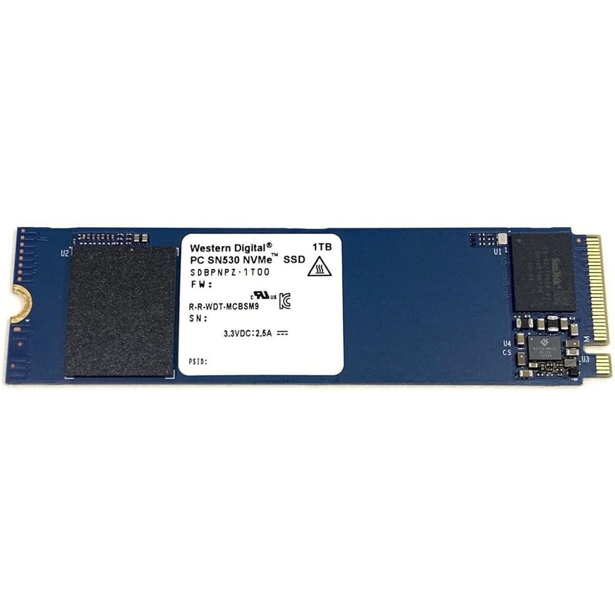 Western Digital PC SN530 1TB M.2 PCIe 3.0 NVMe Internal Solid State Drive (SDBPNPZ-1T00-1002) (Refurbished - Excellent)