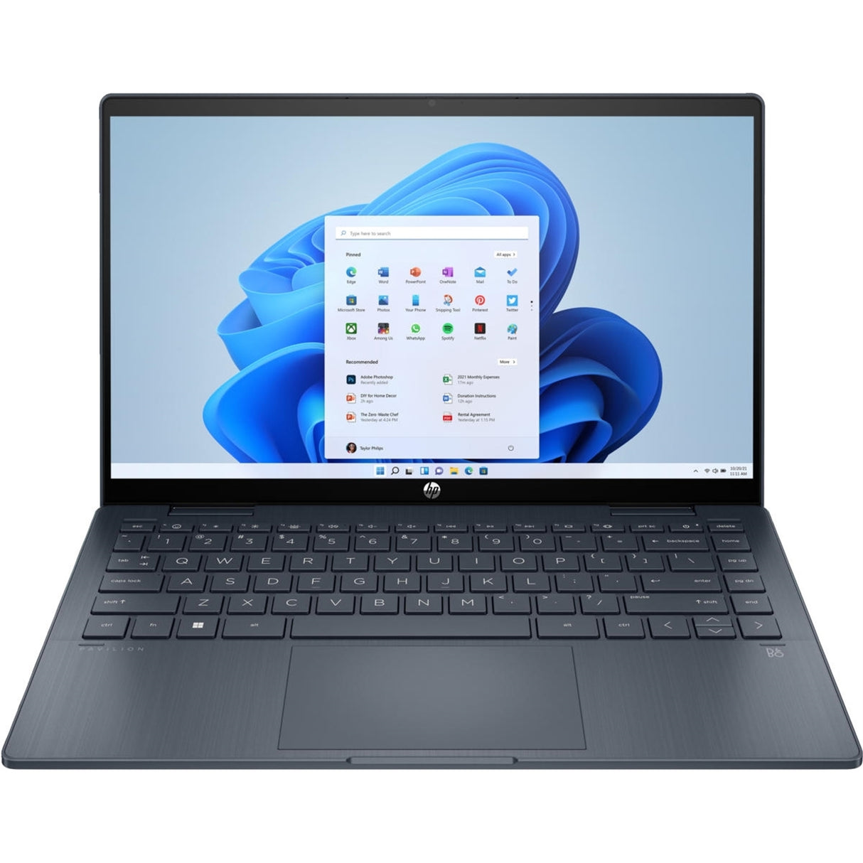 HP Pavilion x360 14-ek0073dx 14" Touch 8GB 512GB SSD Core™ i5-1235U 1.3GHz Win11H, Blue (Refurbished - Very Good)