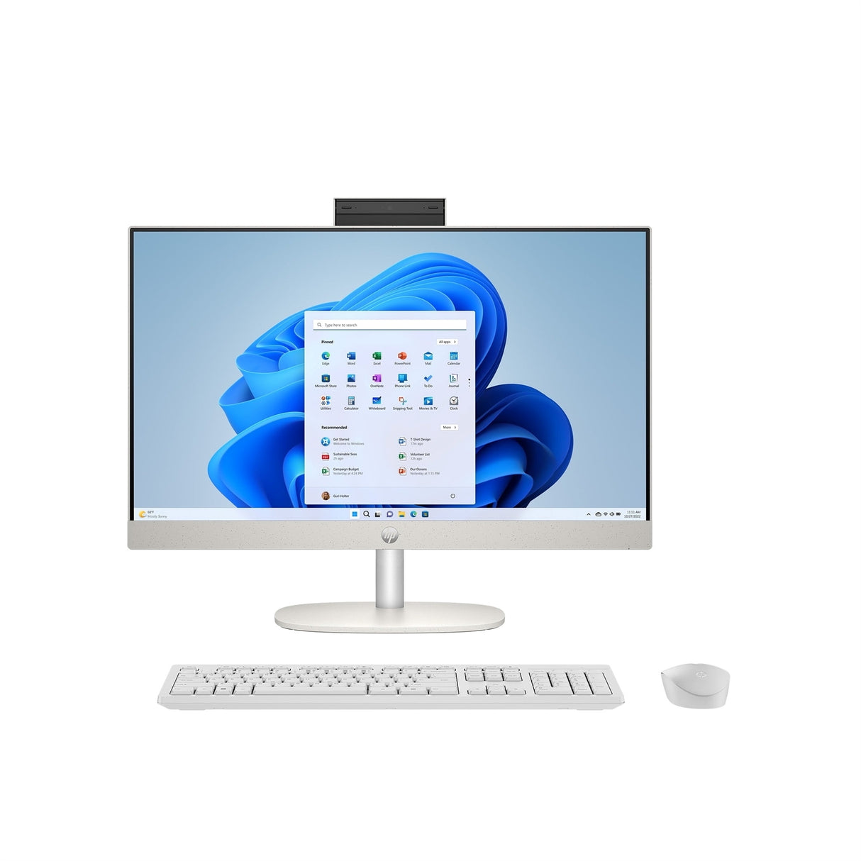 HP 24-CR0114 23.8" AIO (8GB, 512GB SSD, i3-N300 3.80GHz) Win11H, White (New)