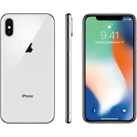 Apple iPhone X 256GB, 4G LTE AT&T, Silver (Refurbished - Excellent)