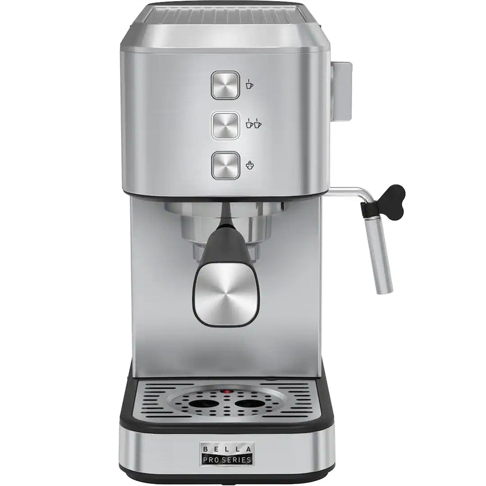 bella PRO - Slim Espresso Machine with 20 Bars of Pressure - Stainless Steel (Refurbished - Excellent)