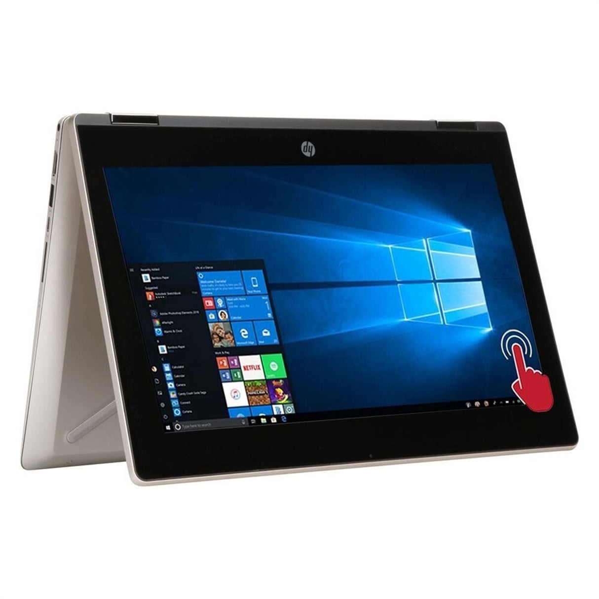 HP PAVILION X360 14M-DH1003DX 14" Touch 16GB 256GB SSD Intel Core i5-10210U Win11H, Silver (Refurbished - Excellent)