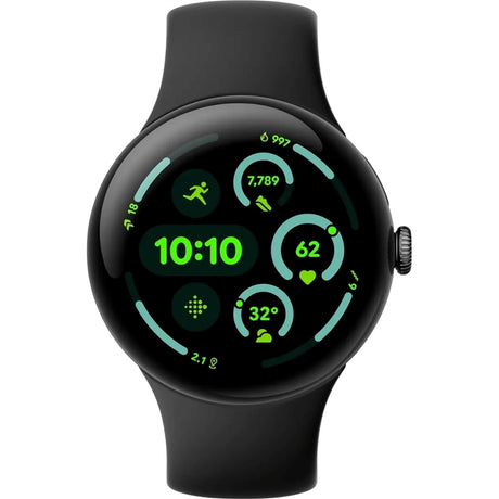 Google Pixel Watch 3 Smart Watch (GPS + Cellular) 45mm Matte Black with Obsidian Band (New)