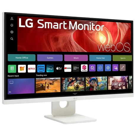 LG - 27" IPS UHD 60Hz 5ms Smart Monitor with HDR10 (HDMI, USB-C) - White (New, Open Box)