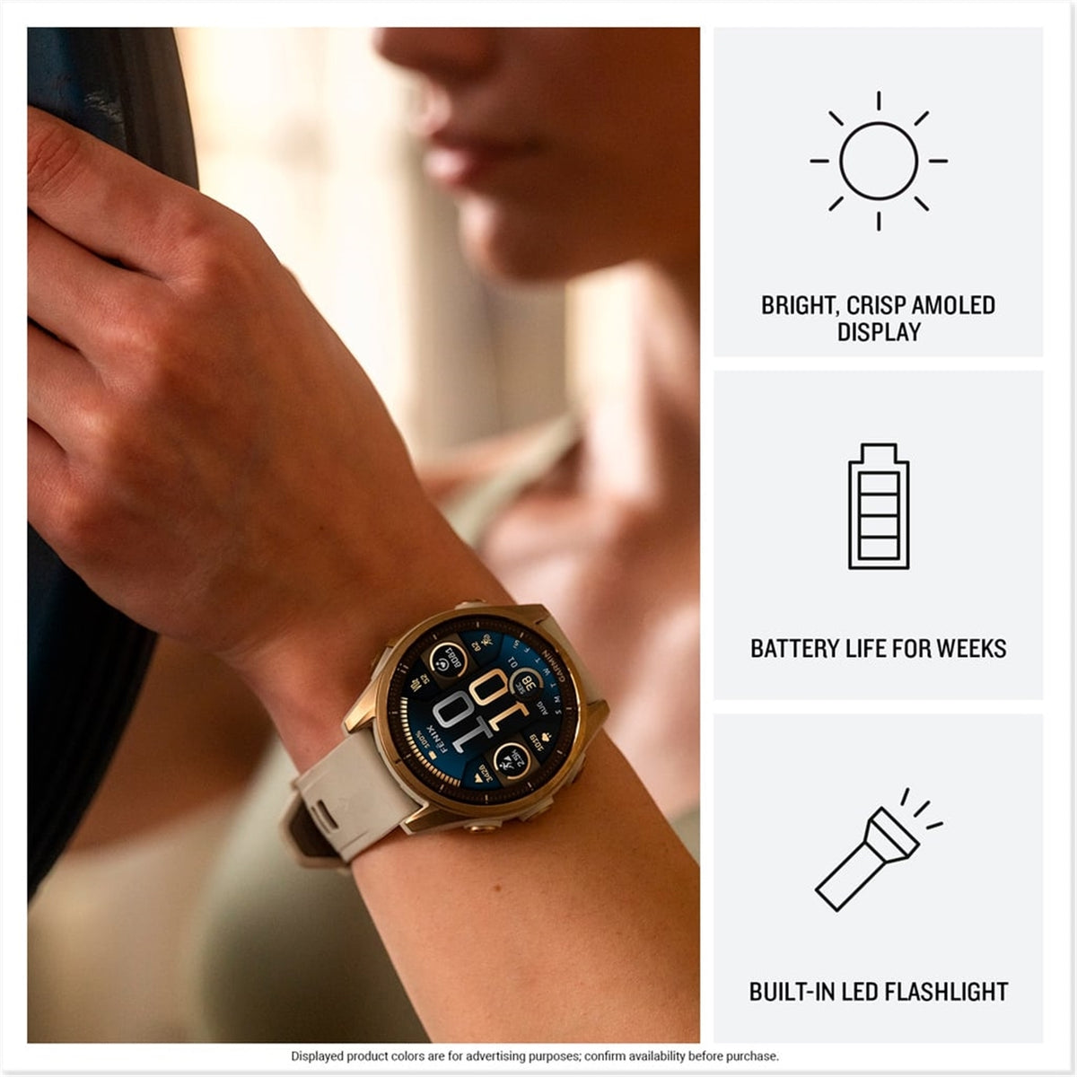 Garmin fēnix 8 Smart Watch (GPS) 47mm Carbon Gray, Titanium Case with Black/Pebble Gray (Refurbished - Excellent)