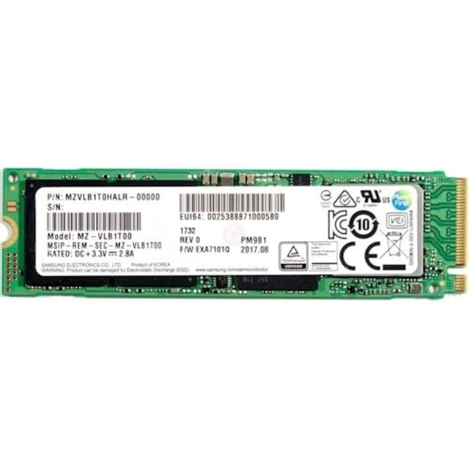 Samsung 1TB M.2 2280 - Gen3x4 PCIe NVME SSD - MZ-VLB1T00 (Refurbished - Excellent)