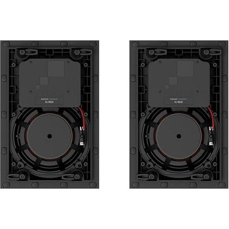 Sonos - Architectural 6-1/2" Passive 2-Way In-Wall Speakers (Pair) - White (New, Open Box)