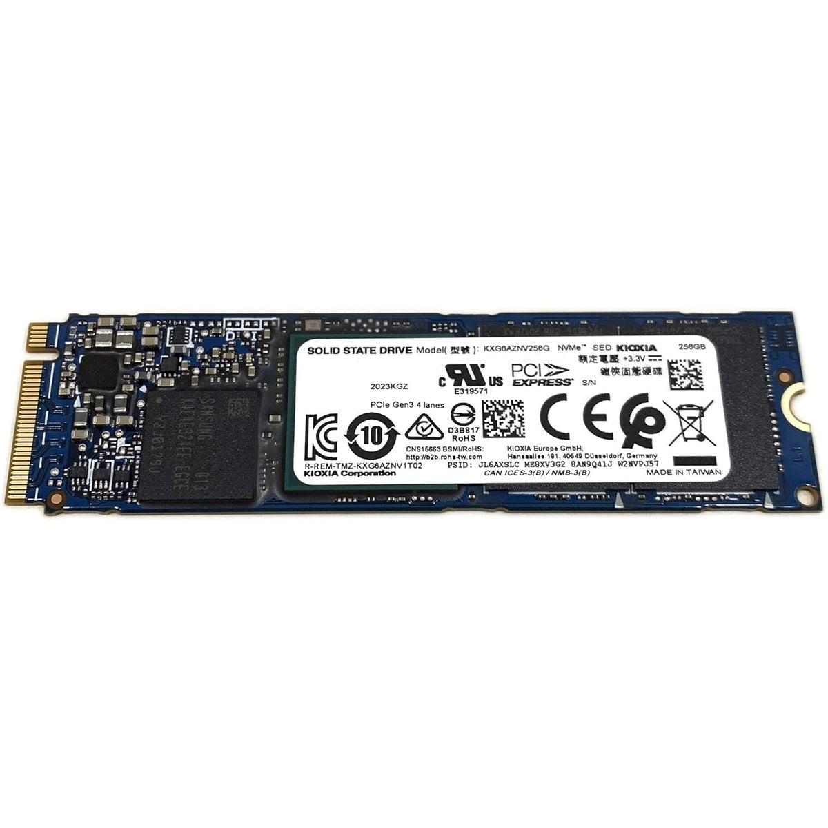 Kioxia KXG6AZNV256G 2.5" 256GB PCIe Solid State Drive (SSD) (Refurbished - Excellent)