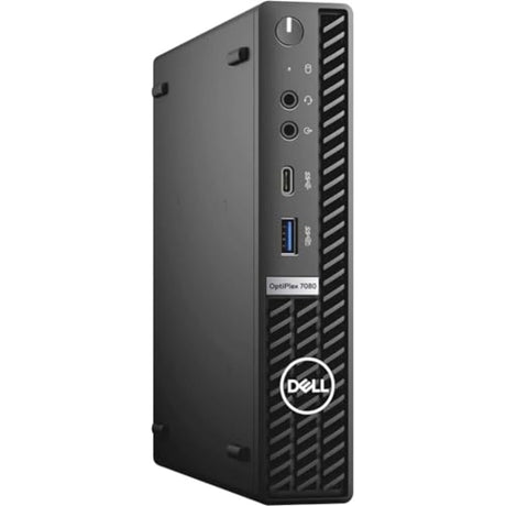 Dell Optiplex 7080 Micro (8GB, 512GB SSD, i5-10500T 2.30GHz) Win11P, Black (Refurbished - Very Good)