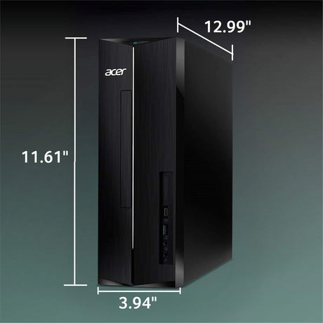 Acer Aspire XC-1715 SFF (8GB, 512GB SSD, Intel Processor N150) Win11P, Black (Refurbished - Excellent)