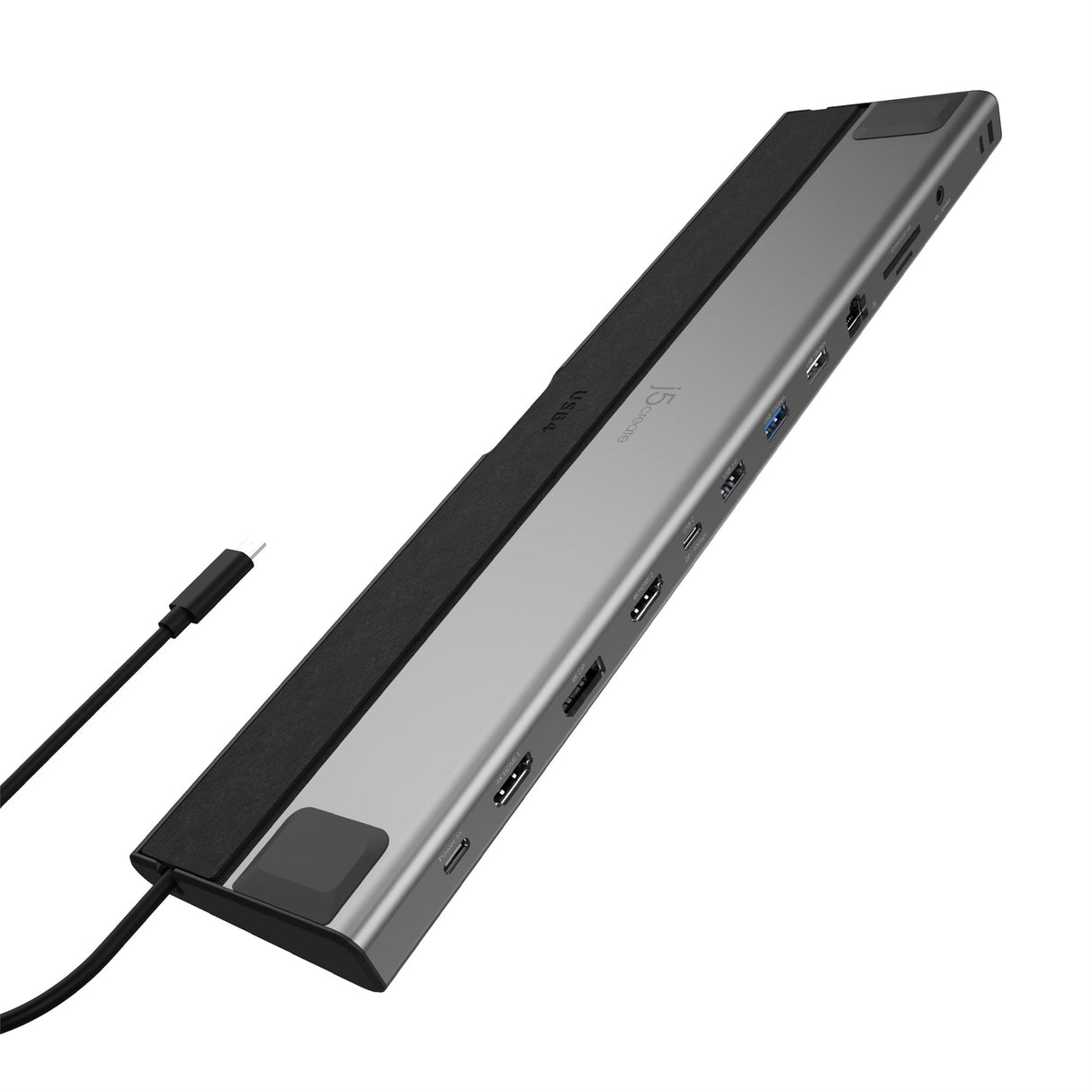 j5create JCD554 USB4 Triple 4K Docking Station, Space Gray & Black (New)
