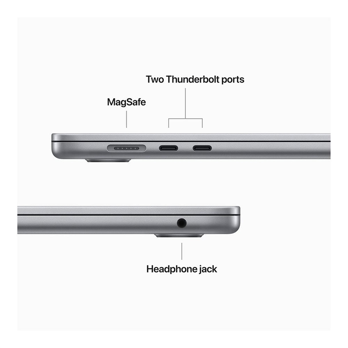 Apple MacBook Air (15-inch, M2, 2023) 15.3" 8GB 256GB SSD Apple M2 3.49GHz macOS, Space Gray (Refurbished - Excellent)