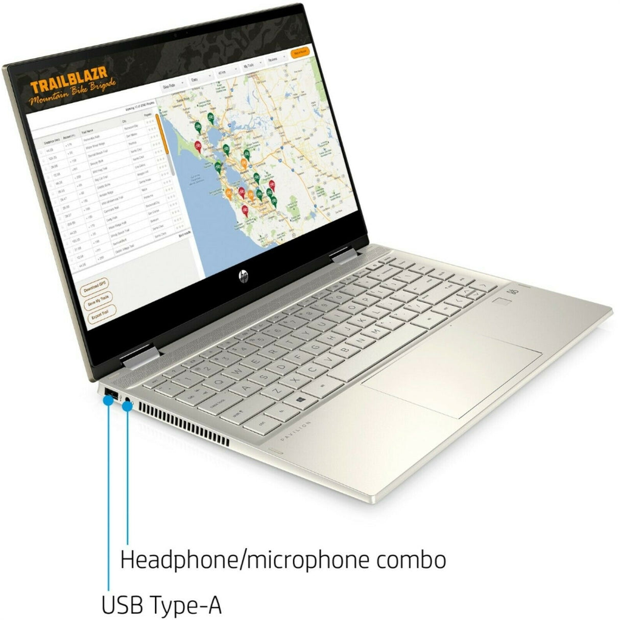 HP Pavilion x360 14M-DW0023DX 14" Touch 8GB 256GB SSD Intel Core i5-1035G1 1.0GHz Win11H, Gold (Refurbished - Fair)