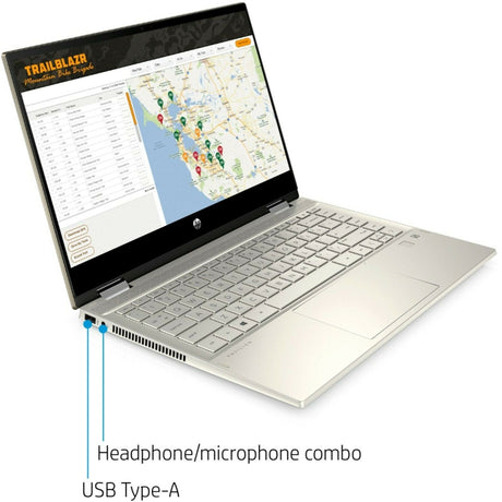 HP Pavilion x360 14M-DW0023DX 14" Touch 8GB 256GB SSD Intel Core i5-1035G1 1.0GHz Win11H, Gold (Refurbished - Fair)