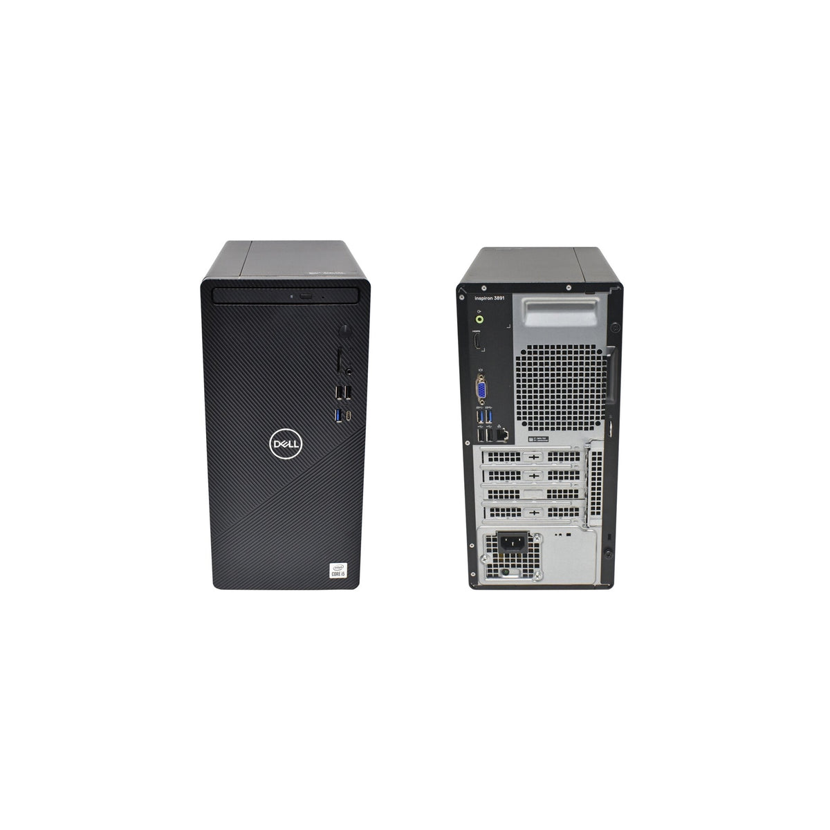 Dell Inspiron 3891 Tower 16GB 256GB SSD Core™ i3-10105 3.7GHz WIN11H, BLACK (Refurbished - Fair)
