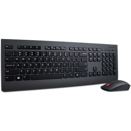 Lenovo Professional Wireless Keyboard and Mouse Combo, 2.4 GHz USB Wireless Receiver, Black (New)