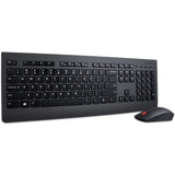 Lenovo Professional Wireless Keyboard and Mouse Combo, 2.4 GHz USB Wireless Receiver, Black (New)