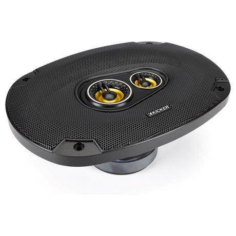 KICKER - CS Series 6" x 9" 3-Way Car Speakers with Polypropylene Cones (Pair) - Yellow/Black (New, Open Box)