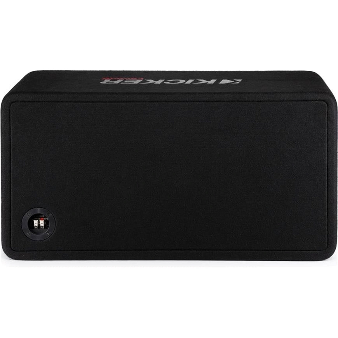 KICKER - CompR Dual 12" Dual-Voice-Coil 2-Ohm Subwoofers with Enclosure - Black (New)