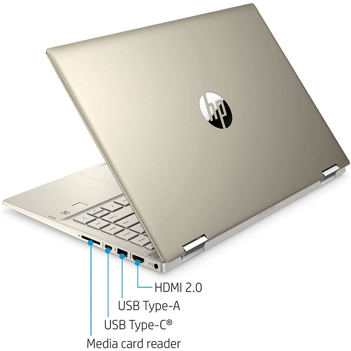 HP Pavilion X360 14M-DW0023DX 14" 8GB 512GB SSD Core™ i5-1035G1 1.0GHz WIN11H, Luminous Gold (Refurbished - Excellent)