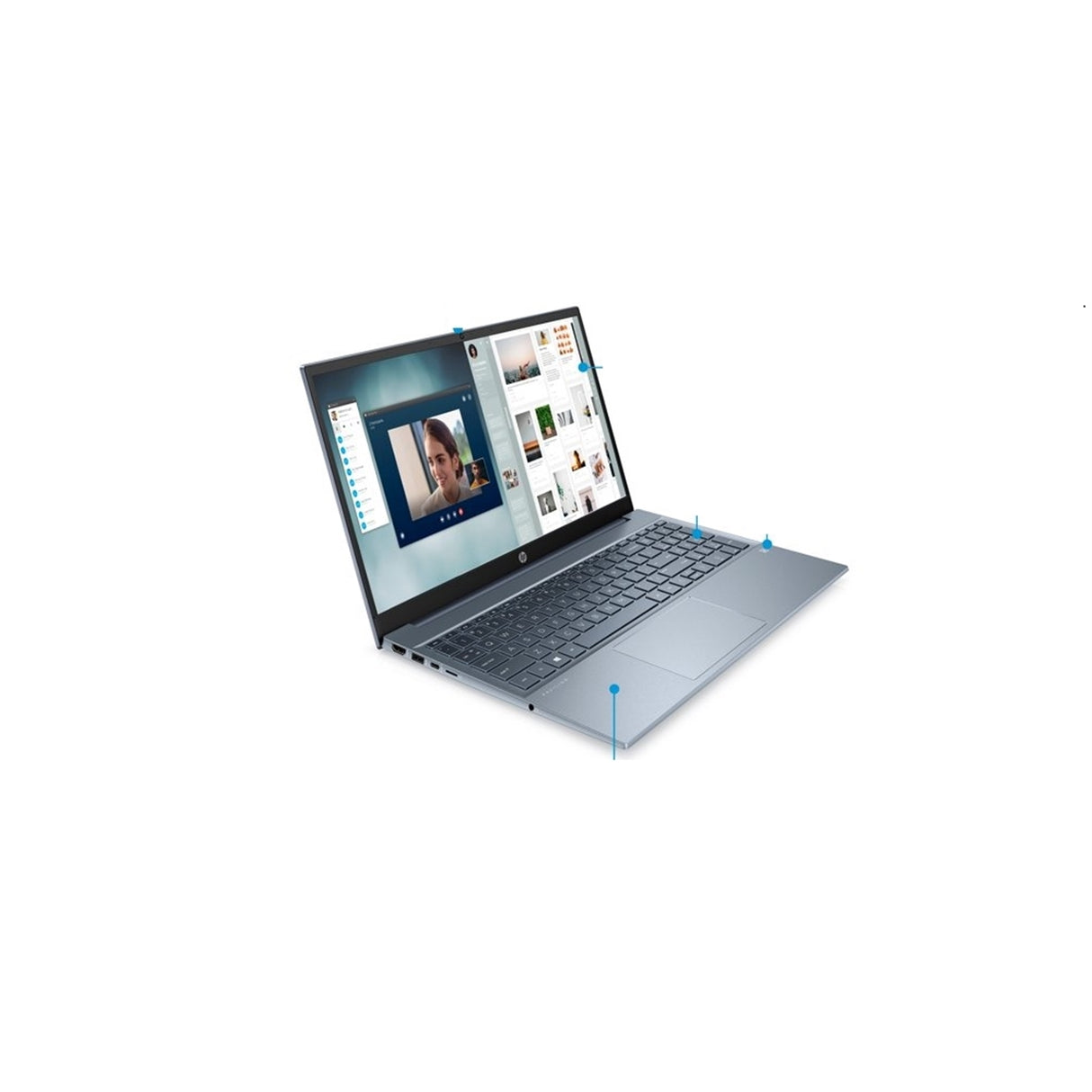 HP Pavilion 15-EH0050WM 15.6" 8GB 512GB SSD AMD Ryzen™ 5 4500U 2.3GHz Win11H, Natural Silver (Refurbished - Fair)