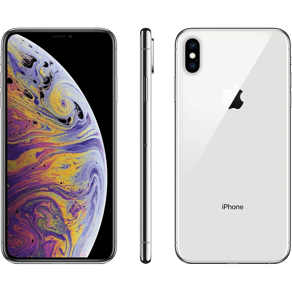 Apple iPhone XS Max 256GB 6.5" 4G LTE Unlocked, Silver (Refurbished - Very Good)