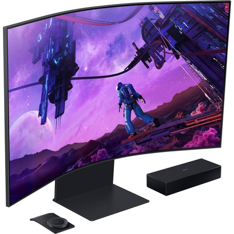 Samsung - 55" Odyssey Ark 2nd Gen. Curved 4K UHD Quantum Mini-LED Gaming Monitor (Refurbished - Excellent)
