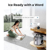 Ecozy EZN280BS 33-Lb. Smart Countertop Nugget Ice Maker, Stainless Steel (New)