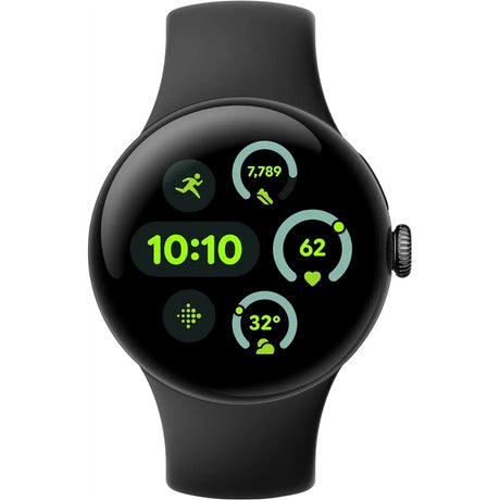 Google Pixel Watch 3 Smart Watch (GPS + Cellular) 41mm Matte Black with Obsidian Band (New)